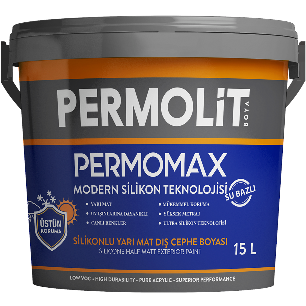 Permomax Silikonlu Yarı Mat Dış Cephe Boyası 2.5 LT (BEYAZ)