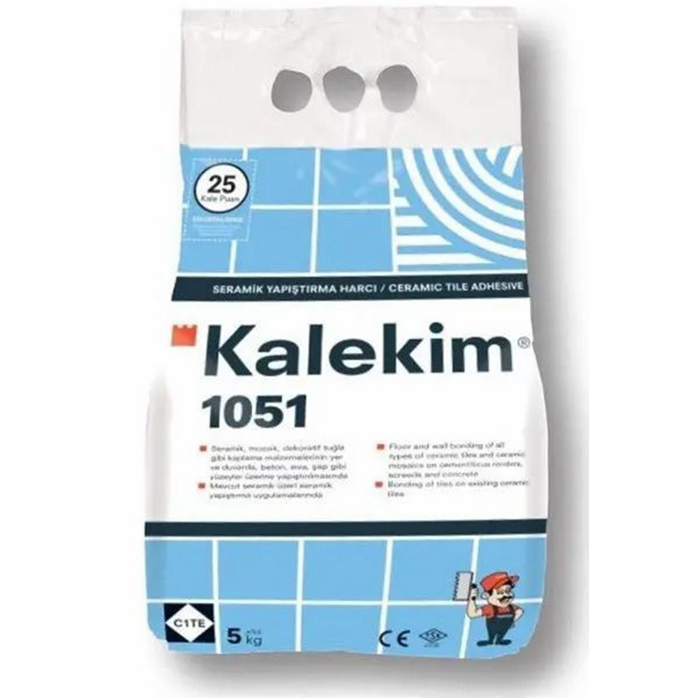 KALEKİM 1051 Seramik Yapıştırma Harcı (GRİ) 5 KG