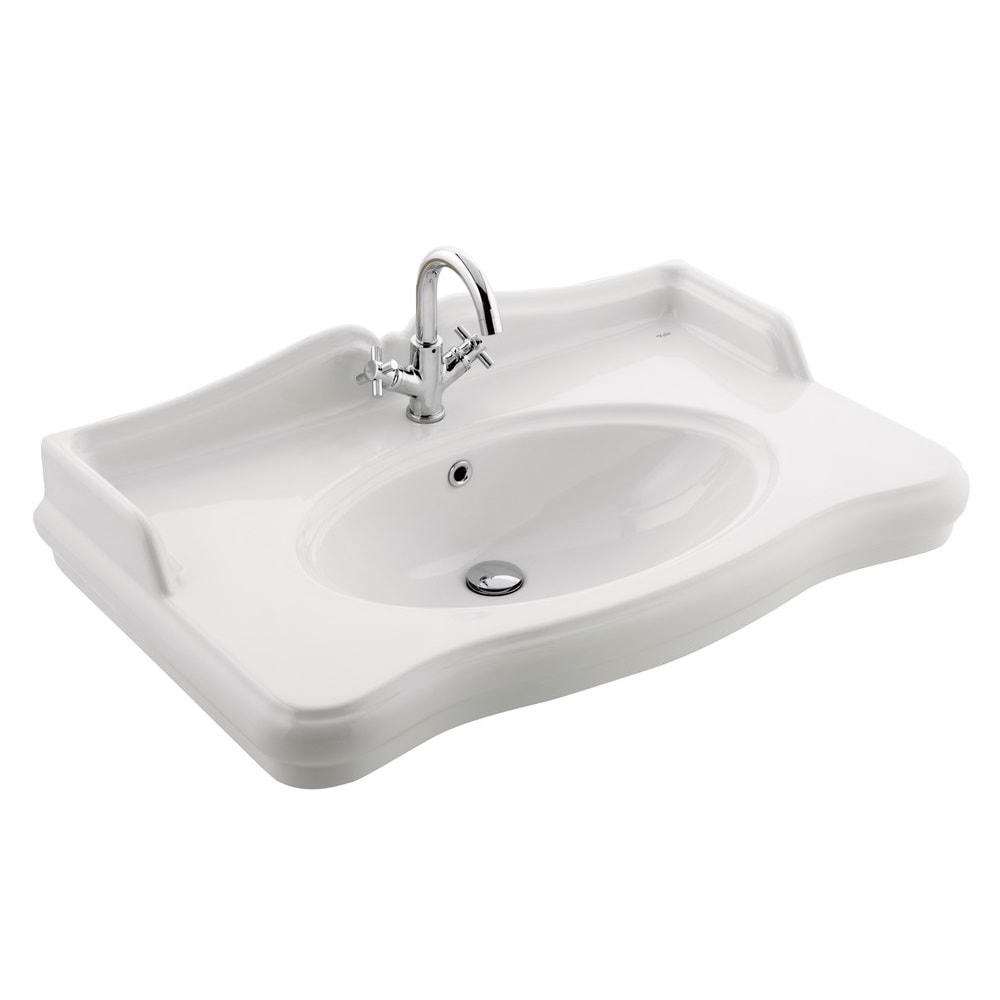 Vıctorıan 90X55,5 Etajerli Lavabo 3 Armatür Delikli