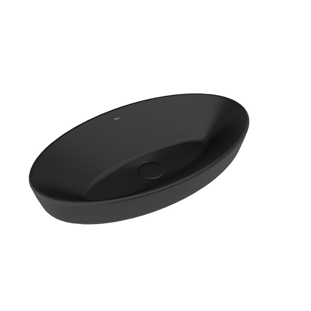 Dove 70X40 Oval Çanak Lavabo Mat Siyah