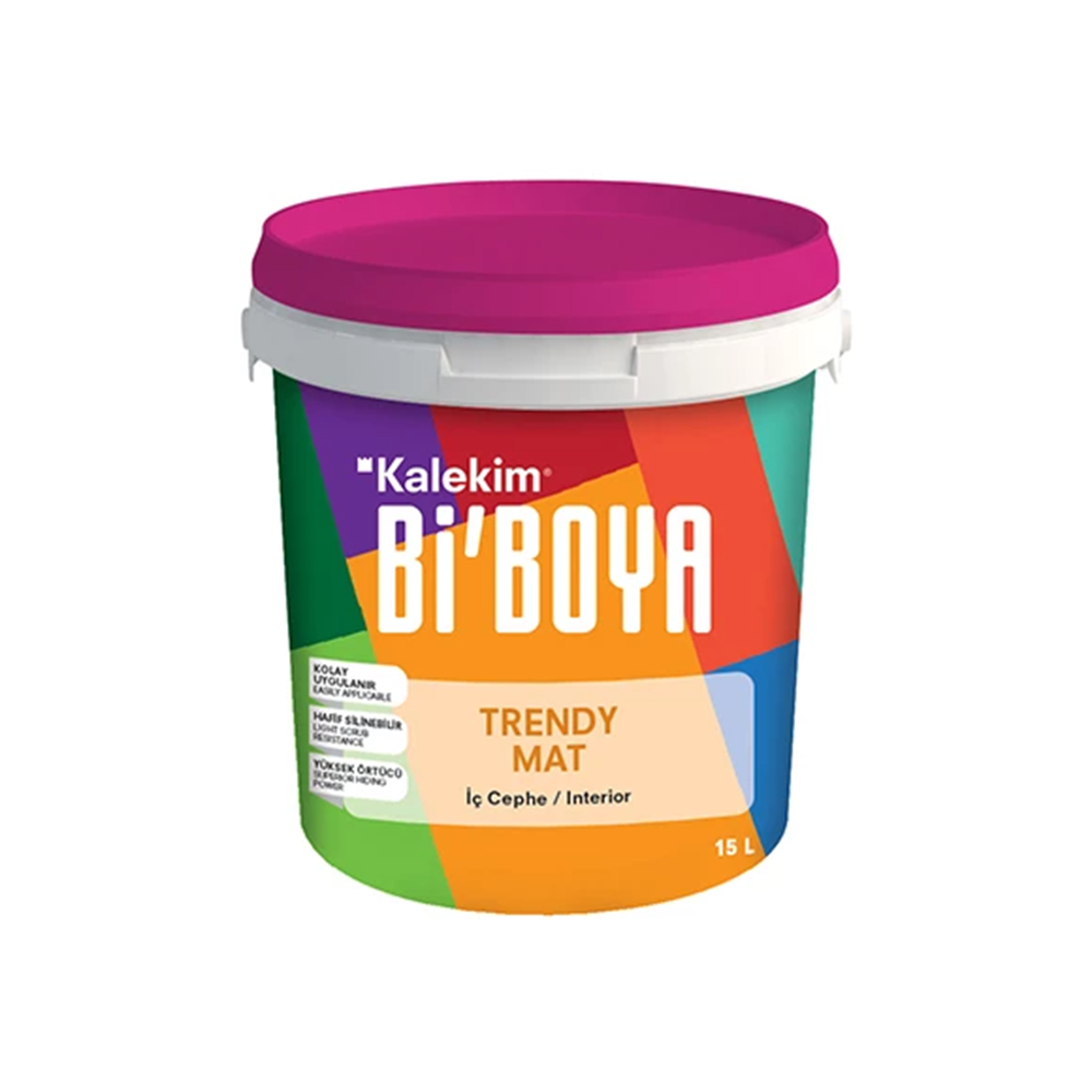 Biboya Trendy Mat İç Cephe Boyası 2.5 LT (BEYAZ)