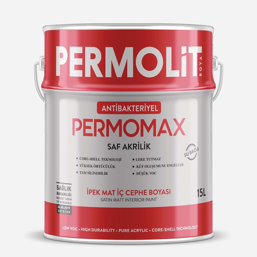 Permomax Antibakteriyel Mat İç Cephe Boyası 7.5 Lt Beyaz