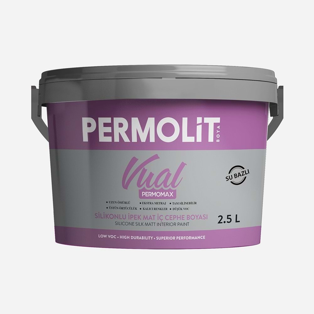 Permomax Vual İpek Mat İç Cephe Boyası 2.5 Lt Trbaz