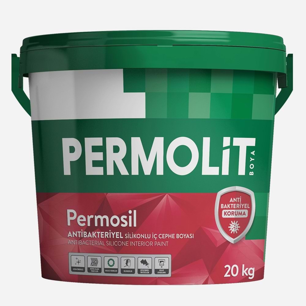 Permosil Antibakteriyel Silikonlu Mat İç Cephe Boyası 10Kg Pbaz