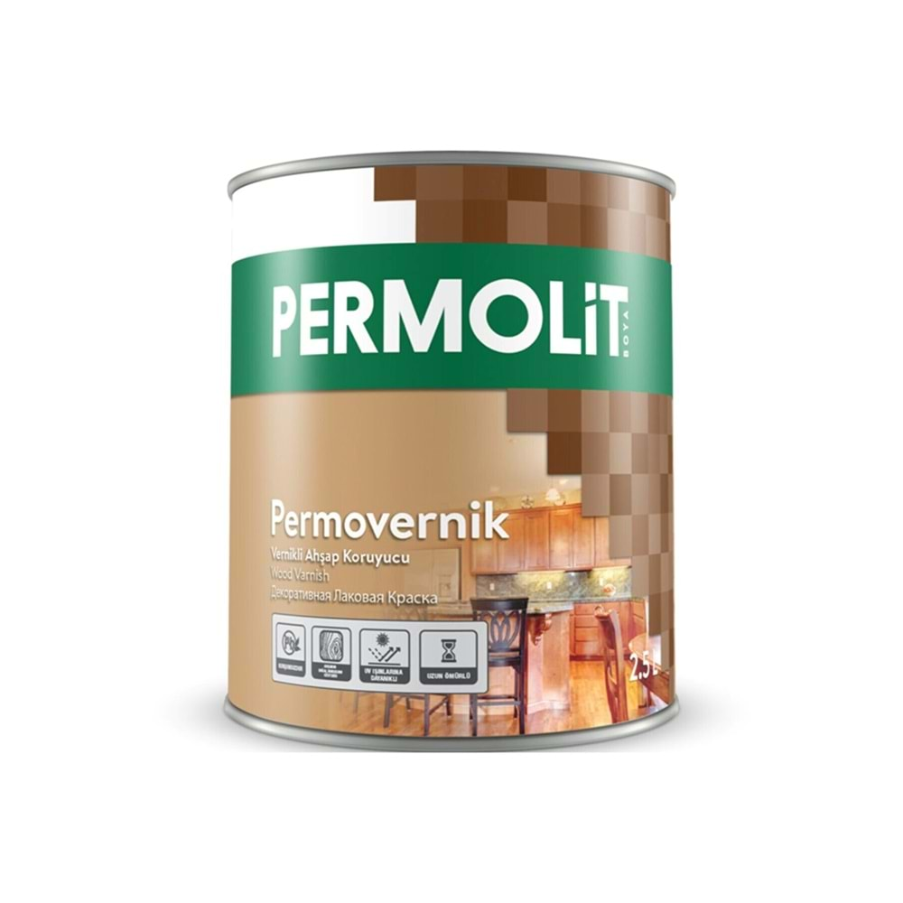 Permovernik Vernikli Ahşap Koruyucu Koyu Meşe 2.5Lt