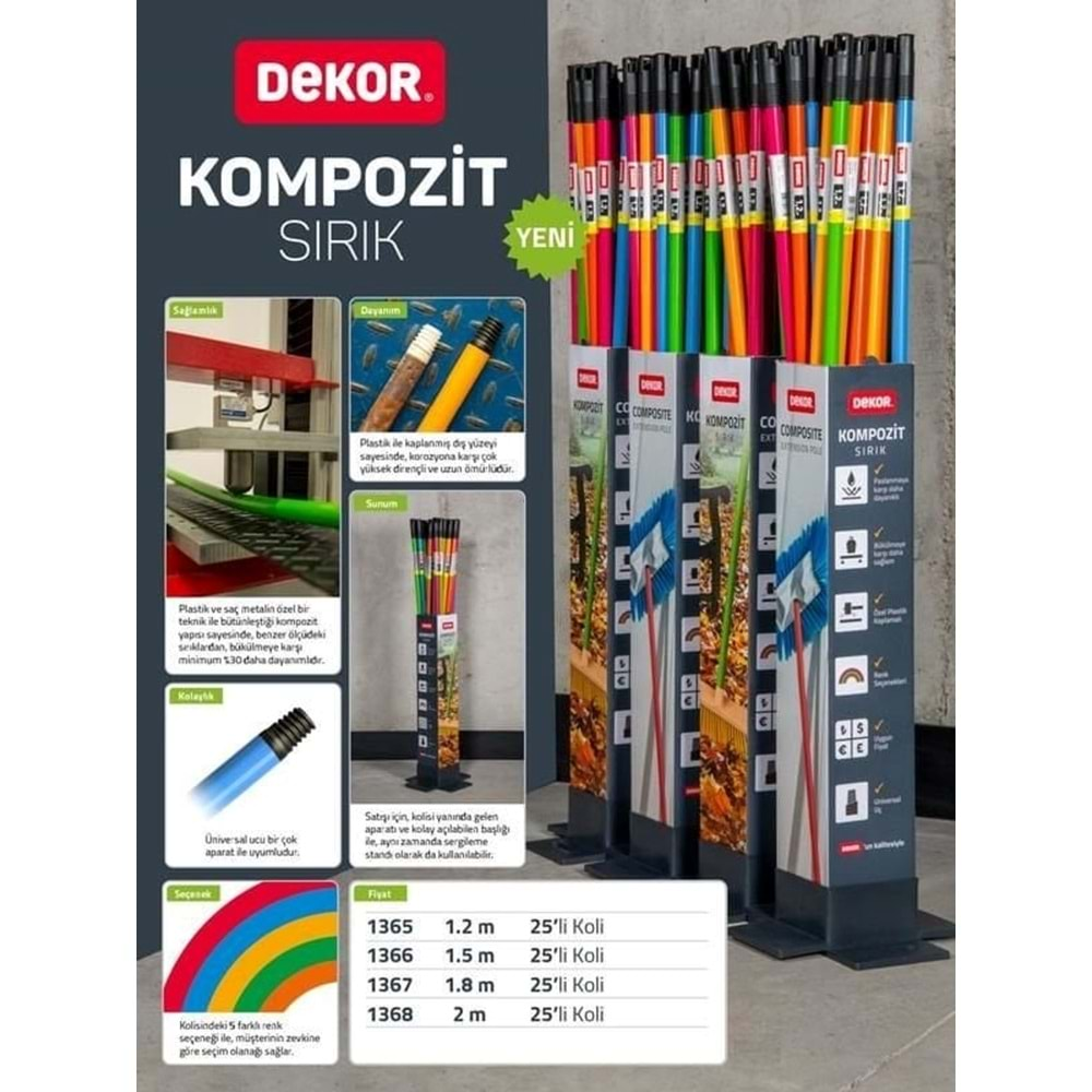 Dekor 1365 Kompozit Sırık 1.2M