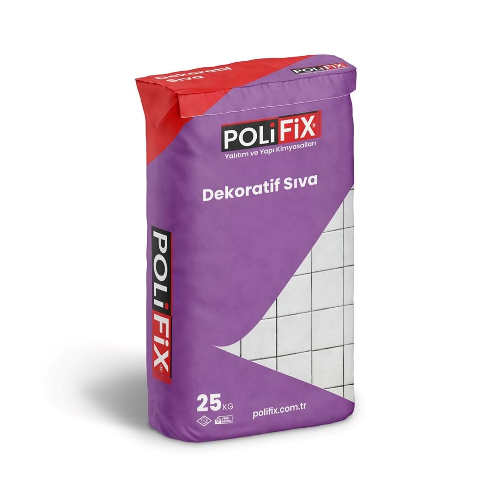 Politek Polifix Çizgi Dokulu Dekoratif Mineral Sıva 20 Kg