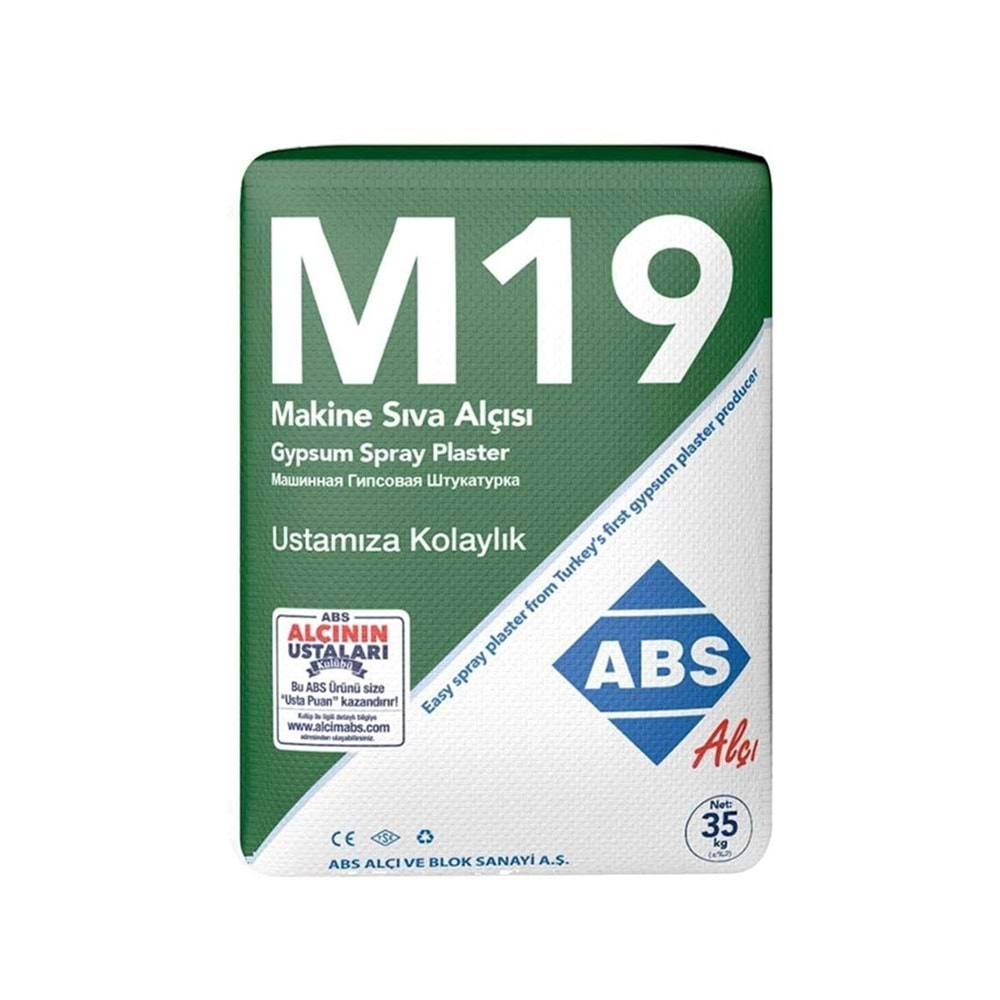 Abs M19 Makine Sıva Alçı 35 Kg