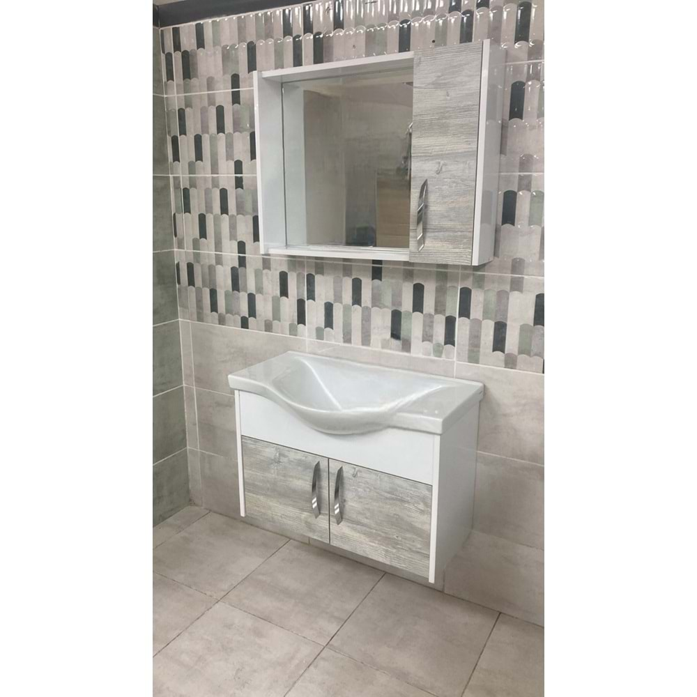 Ayduş Tana 80 Beyaz Huş Lavabo