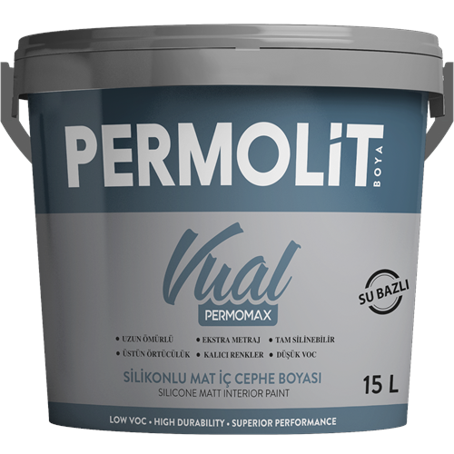 Permomax Vual Silikonlu Mat İç Cephe Boyası 15 LT (0P BAZ)
