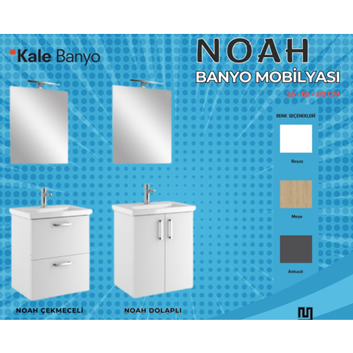 Kale Noah 55 Cm Banyo Dolabı Antrasit