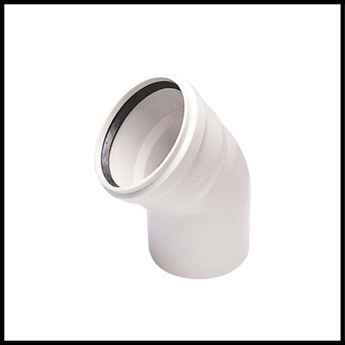 Kalde PVC-U Dirsek 45 Derece 75 mm. -- 5213-elb-xl0045