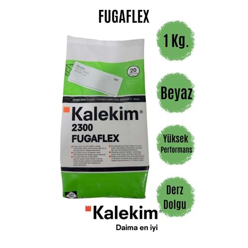 Kalekim 2300 Fuga Flex Esnek Yüksek Performanslı Derz Dolgu 1 Kg. Beyaz