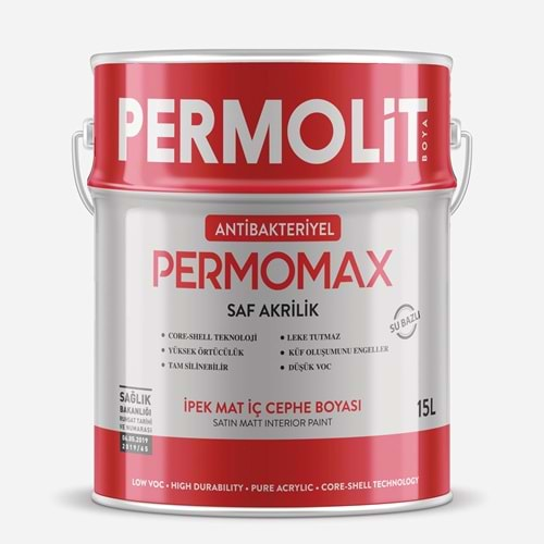 Permomax Antibakteriyel Mat İç Cephe Boyası 7.5 Lt D1Baz