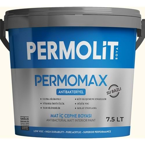 Permomax Antibakteriyel Mat İç Cephe Boyası 7.5 Lt Trbaz