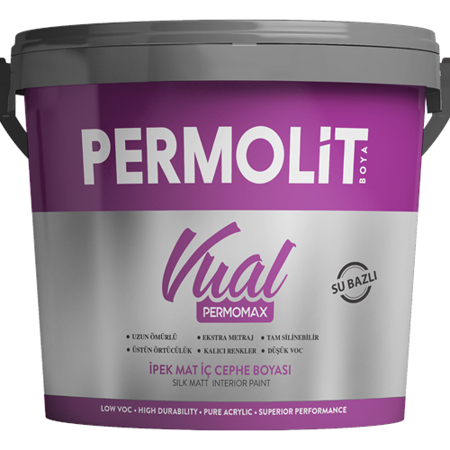 Permomax Vual Silikonlu İpek Mat İç Cephe Boyası 7.5 LT (P BAZ)