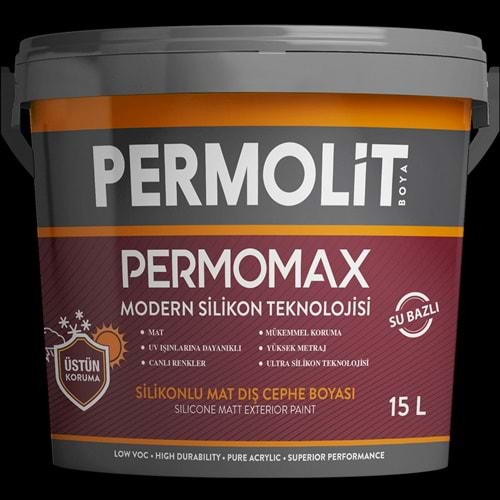 Permomax Silikonlu Mat Dış Cephe Boyası 15Lt Trbaz