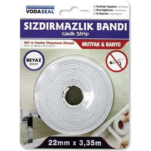 Vodaseal Lavabo Sızdırmazlık Bantı 22 Mm*3,35 M