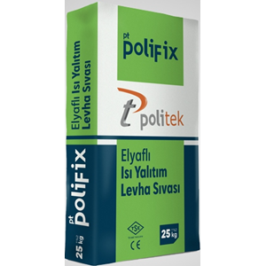 Politek Polifix Elyaflı Isı Yalıtım Levha Sıvası 25 Kg