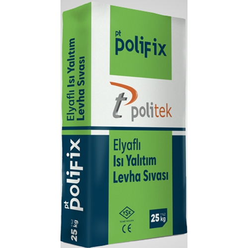 Politek Polifix Elyaflı Isı Yalıtım Levha Sıvası 25 Kg