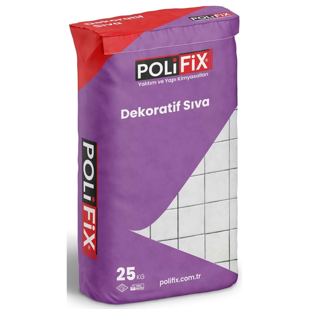 Politek Polifix Çizgi Dokulu Dekoratif Mineral Sıva 20 Kg