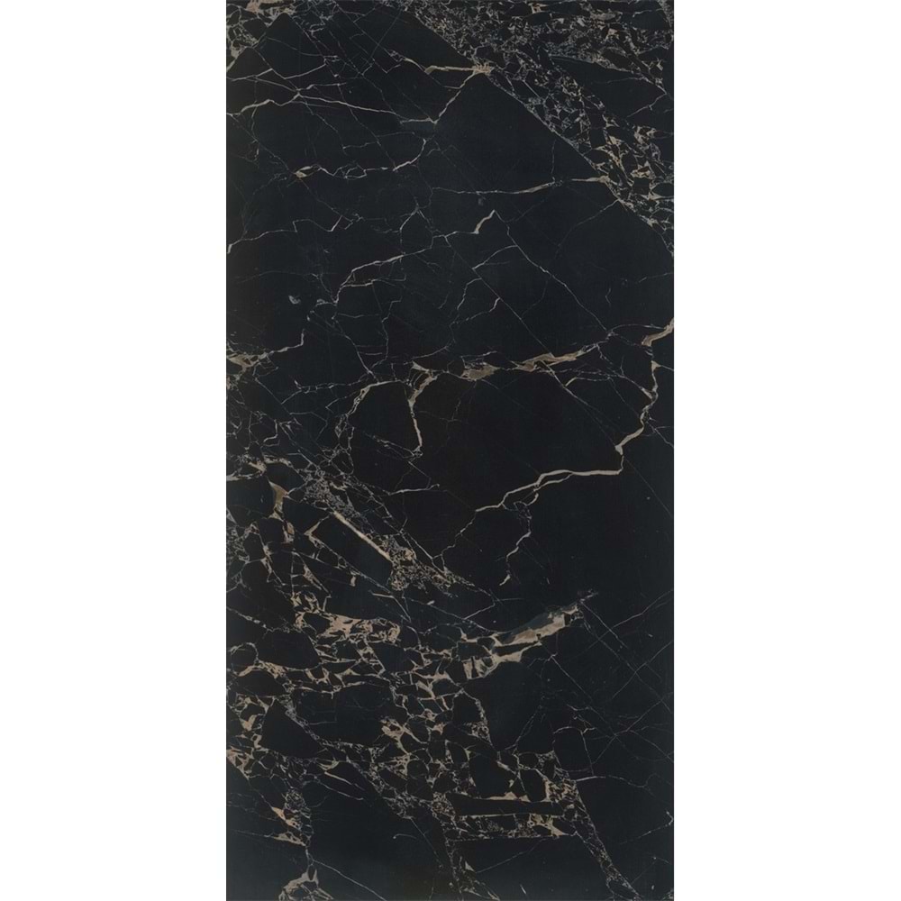Çanakkale Seramik 60X120 Mpb-R370 Portoro Siyah Parlak (I)