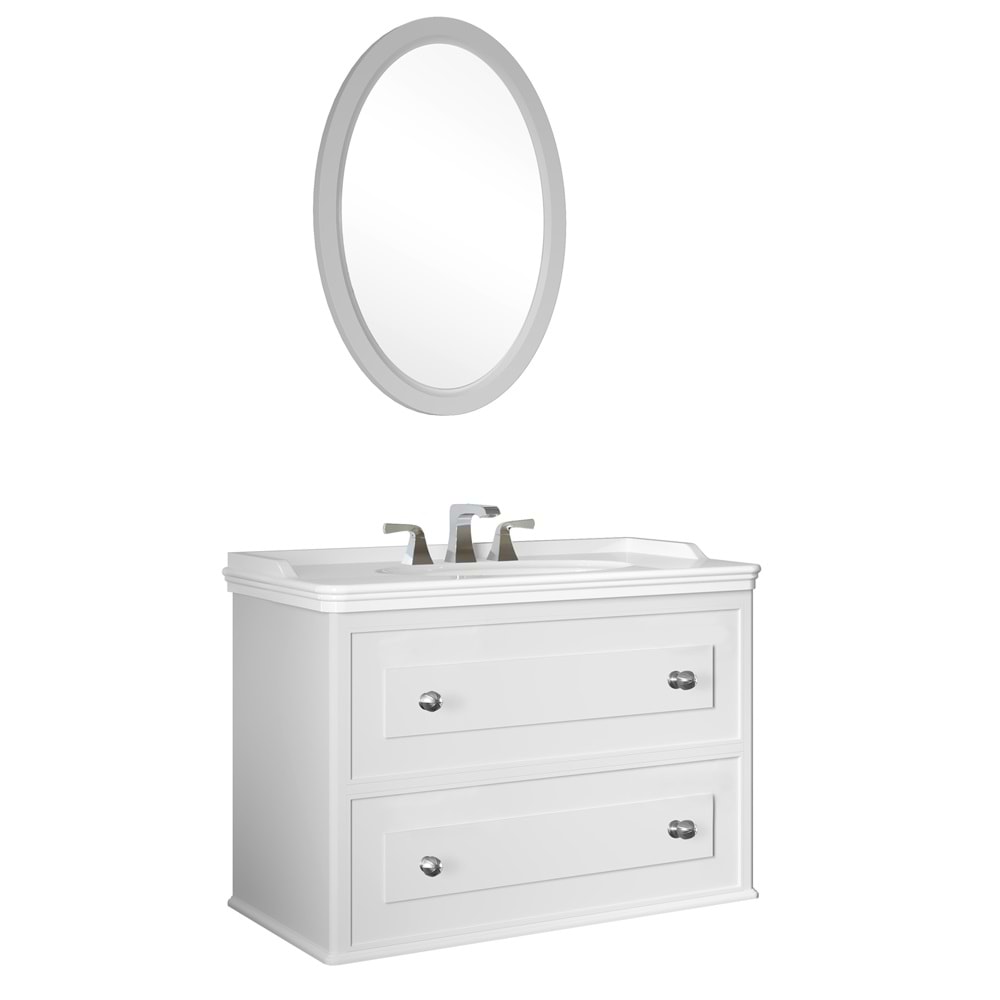 Kale Miro 65 Cm Set (Lavabo Dolabı+Ayna) Mat Beyaz