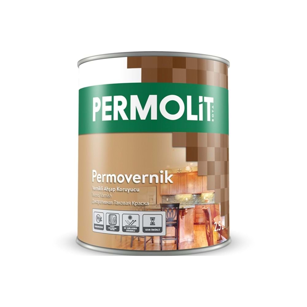 Permovernik Vernikli Ahşap Koruyucu Koyu Meşe 2.5 LT