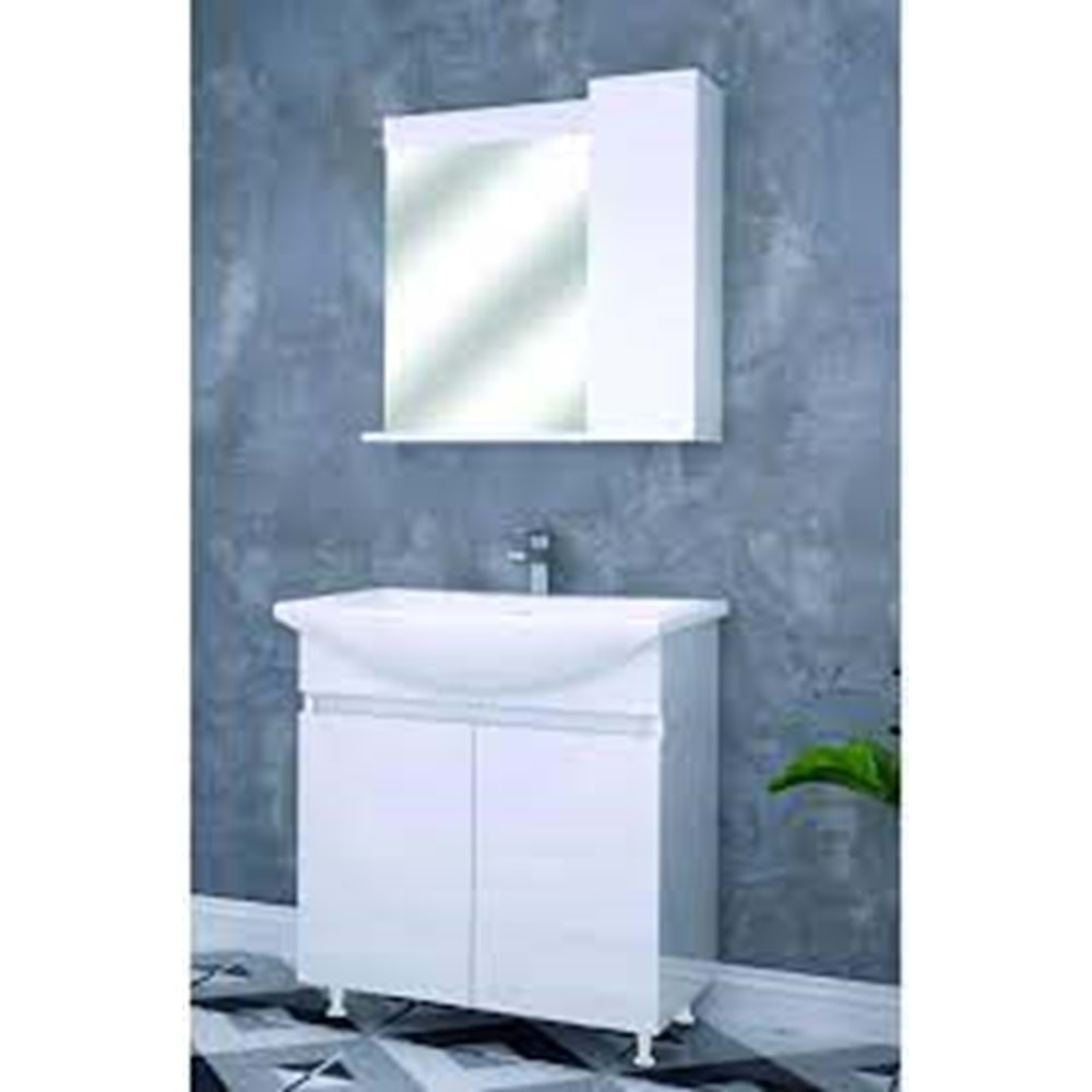 Alvit Rodos 55 Cm Beyaz Banyo Dolabı