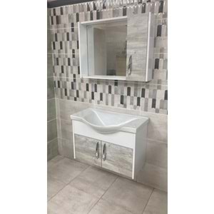 Ayduş Tana 80 Beyaz Huş Banyo Dolabı