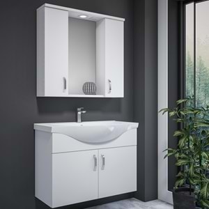Hanedan Ediz Banyo Dolabı G:Beyaz K:Beyaz 80CM