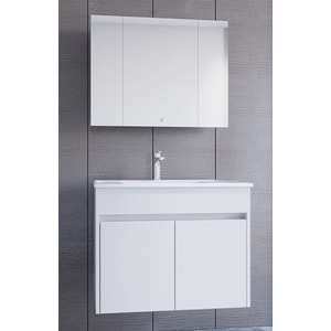 Hanedan 80 Cm Cemre G:Beyaz K:Beyaz Banyo Dolabı